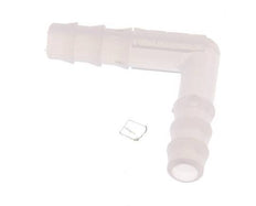 Conector de manguera codo de PVDF de 6 mm (1/4'') [2 piezas]