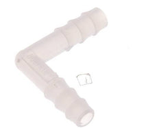Conector de manguera codo de PVDF de 6 mm (1/4'') [2 piezas]