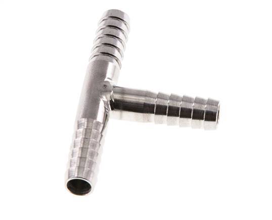 Conector de manguera en T de acero inoxidable 1.4301 de 6 mm (1/4'') [2 piezas]