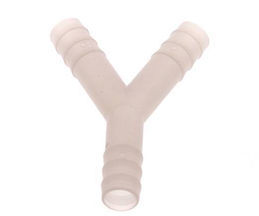 Conector de manguera en Y de PVDF de 13 mm (1/2'')