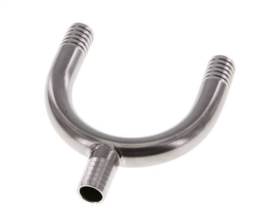 Conector de manguera en Y de acero inoxidable 1.4301 de 13 mm (1/2'')
