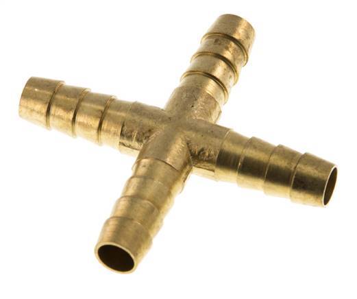 Conector de manguera en cruz de latón de 9 mm (3/8'') [2 piezas]