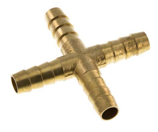 Conector de manguera en cruz de latón de 9 mm (3/8'') [2 piezas]