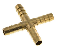 Conector de manguera en cruz de latón de 9 mm (3/8'') [2 piezas]