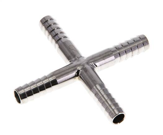 Conector de manguera transversal de acero inoxidable 1.4301 de 6 mm (1/4'')