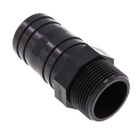 Barra de manguera de PVC de 40 mm y G1-1/4'' macho 92mm EN 1452-3 [2 Piezas]