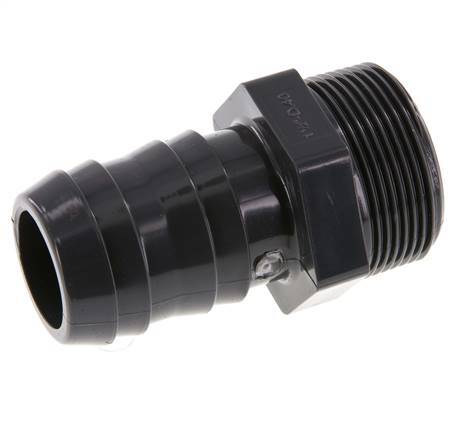 40 mm y G1-1/2'' PVC-U Boquilla Macho 89mm EN 1452-3