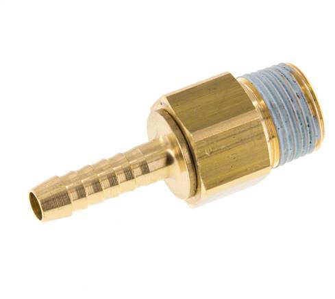 Lengüeta de manguera de latón de 6 mm (1/4'') y R3/8'' macho NBR giratorio