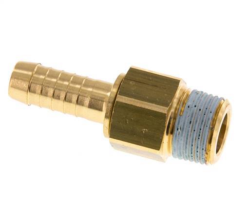 Lengüeta de manguera de latón de 9 mm (3/8'') y R3/8'' macho NBR giratorio