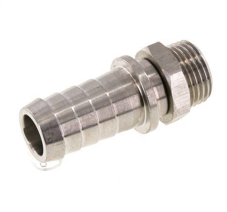 19 mm (3/4'') y R1/2'' Acero inoxidable 1.4301 Manguito macho FKM Giratorio