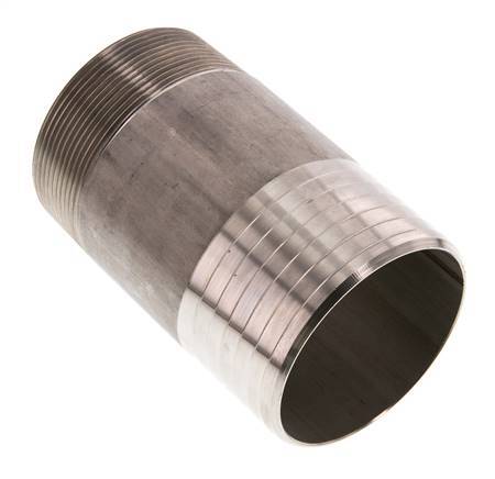 75 mm (3'') y R2-1/2'' Acero inoxidable 1.4571 Boquilla macho 120mm