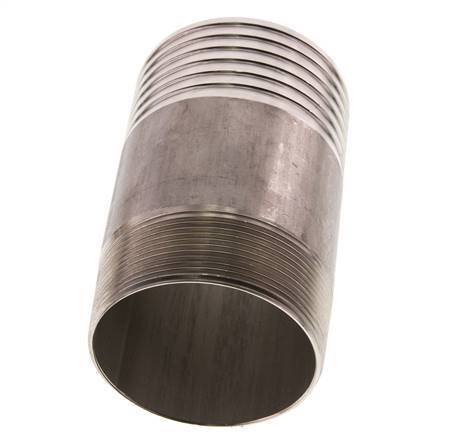 75 mm (3'') y R2-1/2'' Acero inoxidable 1.4571 Boquilla macho 120mm