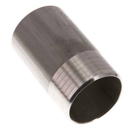 60 mm y 60,3 mm (2'') Acero inoxidable 1.4571 Extremo para soldar de la boquilla de la manguera 100mm