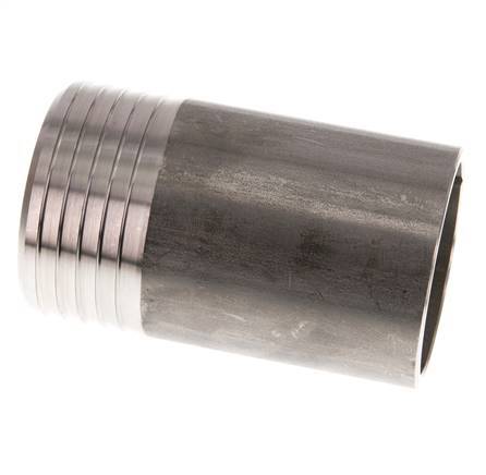 60 mm y 60,3 mm (2'') Acero inoxidable 1.4571 Extremo para soldar de la boquilla de la manguera 100mm