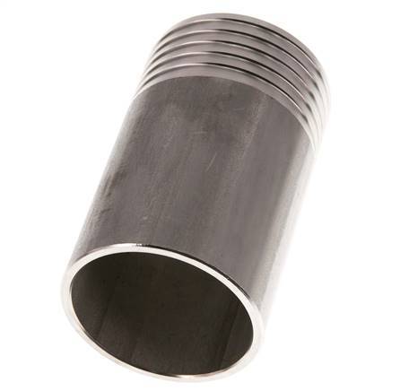 60 mm y 60,3 mm (2'') Acero inoxidable 1.4571 Extremo para soldar de la boquilla de la manguera 100mm