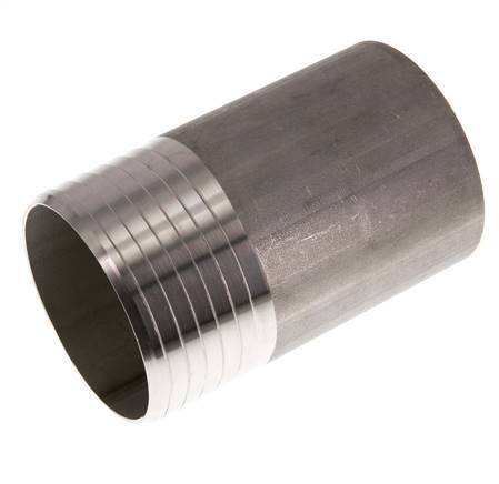 75 mm (3'') y 76,1 mm (2-1/2'') Acero inoxidable 1.4571 Extremo para soldar de la boquilla de la manguera 120mm