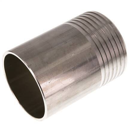 90 mm (3-1/2'') y 88,9 mm (3'') Acero inoxidable 1.4571 Extremo para soldar de boquilla de manguera 120 mm
