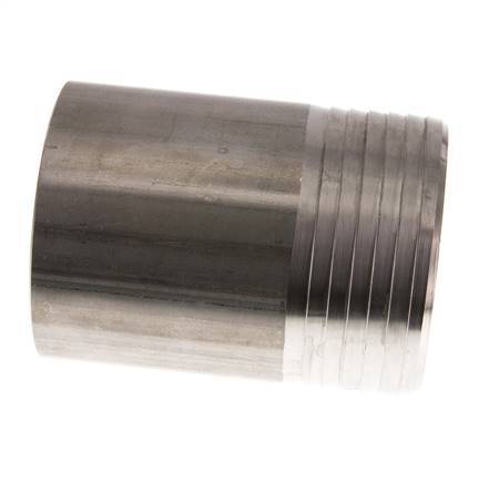 90 mm (3-1/2'') y 88,9 mm (3'') Acero inoxidable 1.4571 Extremo para soldar de boquilla de manguera 120 mm