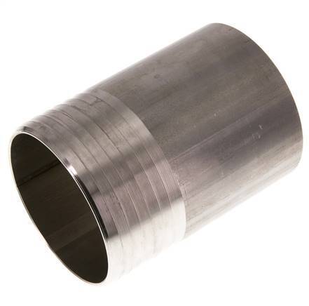90 mm (3-1/2'') y 88,9 mm (3'') Acero inoxidable 1.4571 Extremo para soldar de boquilla de manguera 120 mm