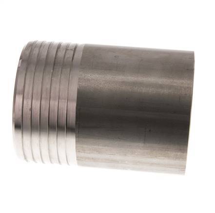 90 mm (3-1/2'') y 88,9 mm (3'') Acero inoxidable 1.4571 Extremo para soldar de boquilla de manguera 120 mm