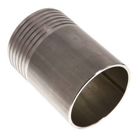 90 mm (3-1/2'') y 88,9 mm (3'') Acero inoxidable 1.4571 Extremo para soldar de boquilla de manguera 120 mm
