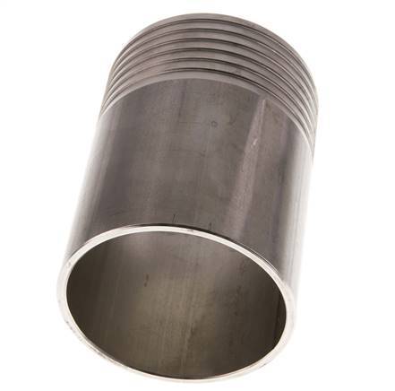 90 mm (3-1/2'') y 88,9 mm (3'') Acero inoxidable 1.4571 Extremo para soldar de boquilla de manguera 120 mm