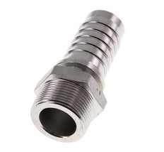 Pilar de manguera de acero inoxidable 1.4301 de 32x48 mm y R1-1/4'' con rosca macho DIN EN 14423