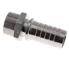 Pilar de manguera de acero inoxidable 1.4301 de 32x48 mm y R1-1/4'' con rosca macho DIN EN 14423