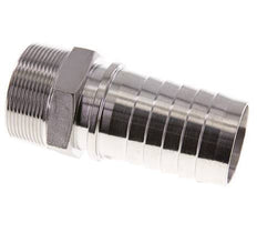 Pilar de manguera de acero inoxidable 1.4301 de 50x68 mm y R2'' con rosca macho DIN EN 14423