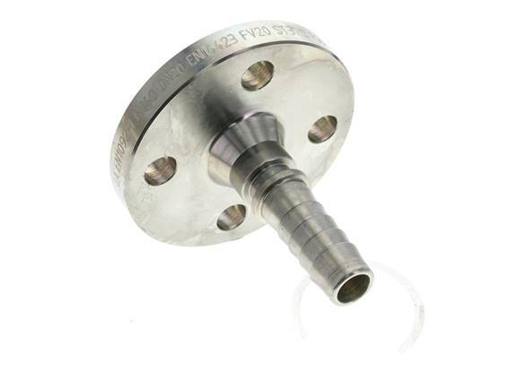 19x33 mm zink plated Steel Hose Pillar with Flange PN 10/16/25/40 DIN EN 14423 / DIN 2826