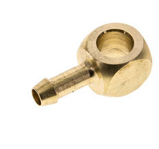 Racor banjo de latón de 6 mm (1/4'') y G1/8'' con lengüeta para manguera [2 piezas]