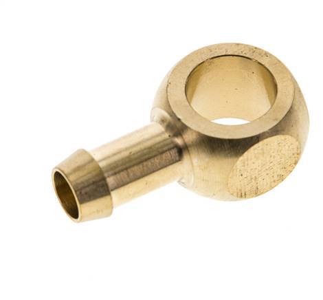 Racor banjo de latón de 9 mm (3/8'') y G1/4'' con lengüeta para manguera [2 piezas]