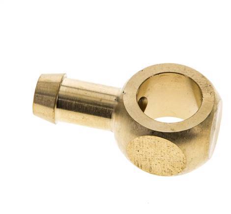 Racor banjo de latón de 9 mm (3/8'') y G1/4'' con lengüeta para manguera [2 piezas]