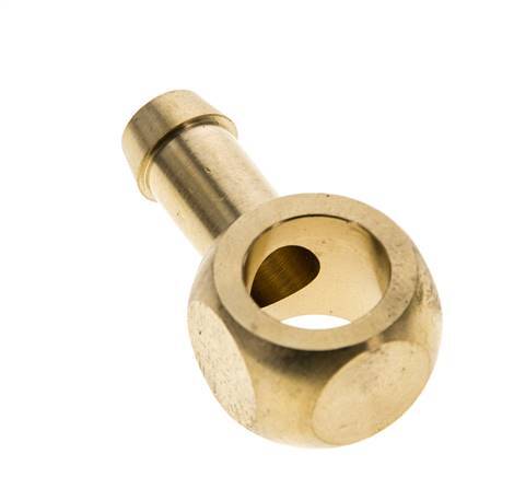Racor banjo de latón de 9 mm (3/8'') y G1/4'' con lengüeta para manguera [2 piezas]