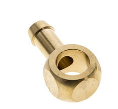 Racor banjo de latón de 9 mm (3/8'') y G1/4'' con lengüeta para manguera [2 piezas]