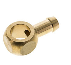 Racor banjo de latón de 9 mm (3/8'') y G1/4'' con lengüeta para manguera [2 piezas]