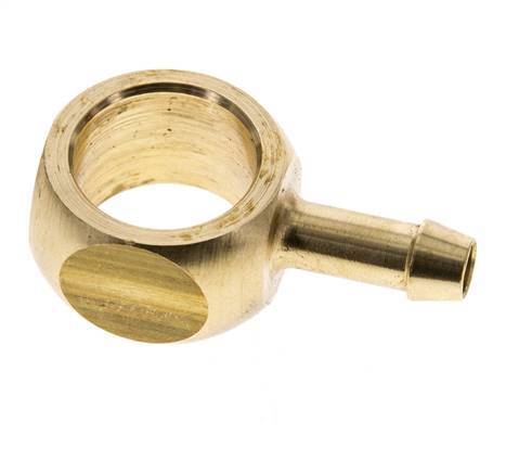 Racor banjo de latón de 6 mm (1/4'') y G3/8'' con lengüeta para manguera