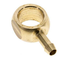 Racor banjo de latón de 6 mm (1/4'') y G3/8'' con lengüeta para manguera