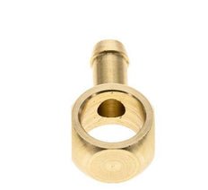 Racor banjo de latón de 9 mm (3/8'') y G3/8'' con lengüeta para manguera
