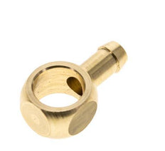 Racor banjo de latón de 9 mm (3/8'') y G3/8'' con lengüeta para manguera
