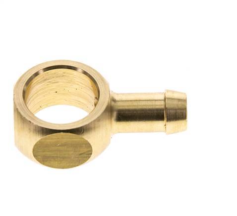 Racor banjo de latón de 9 mm (3/8'') y G3/8'' con lengüeta para manguera