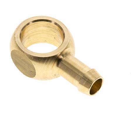 Racor banjo de latón de 9 mm (3/8'') y G3/8'' con lengüeta para manguera