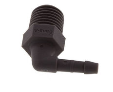 Codo de manguera de 4 mm y R1/4'' PA 6 con rosca macho [10 piezas]