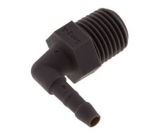 Codo de manguera de 4 mm y R1/4'' PA 6 con rosca macho [10 piezas]