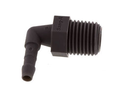 Codo de manguera de 4 mm y R1/4'' PA 6 con rosca macho [10 piezas]