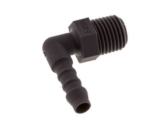 Codo de manguera de 6 mm (1/4'') y R1/4'' PA 6 con rosca macho [10 piezas]