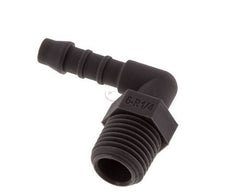 Codo de manguera de 6 mm (1/4'') y R1/4'' PA 6 con rosca macho [10 piezas]