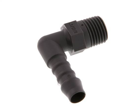 Codo de manguera de 8 mm (5/16'') y R1/4'' PA 6 con rosca macho [10 piezas]