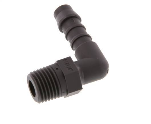 Codo de manguera de 8 mm (5/16'') y R1/4'' PA 6 con rosca macho [10 piezas]