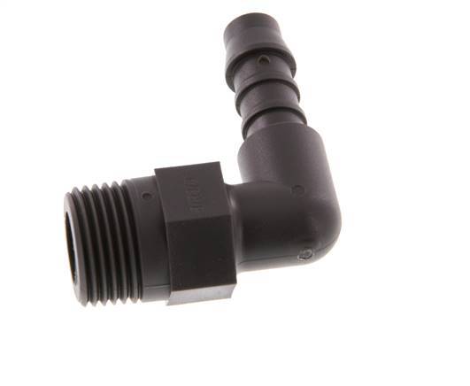Codo de manguera de 8 mm (5/16'') y R3/8'' PA 6 con rosca macho [5 piezas]